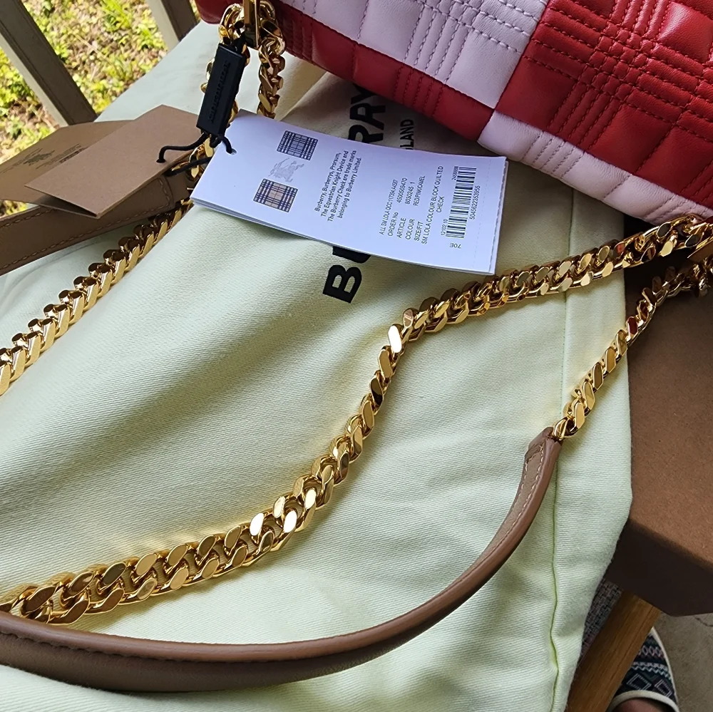 Burberry Lola Tri-color Quilted Medium Shoulder Bag - Picture 14 of 15